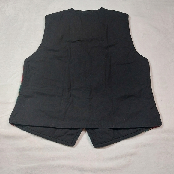 ERIKA WOMENS VTG MULTICOLORED WOOL SOUTH WESTERN PRINT COWBOYCORE VEST SZ L - Picture 5 of 5